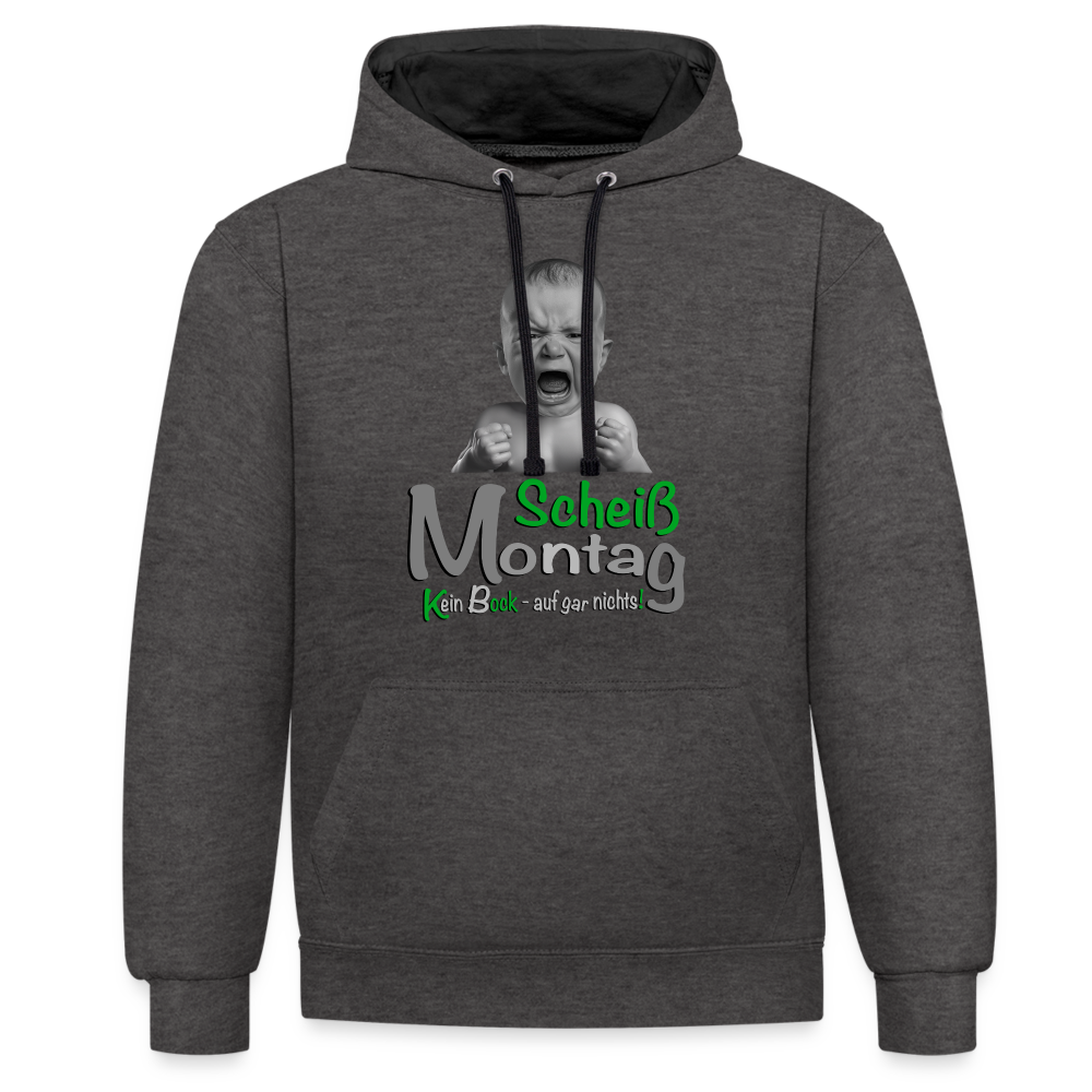 Montag ist ätzend Hoodie - Anthrazit/Schwarz