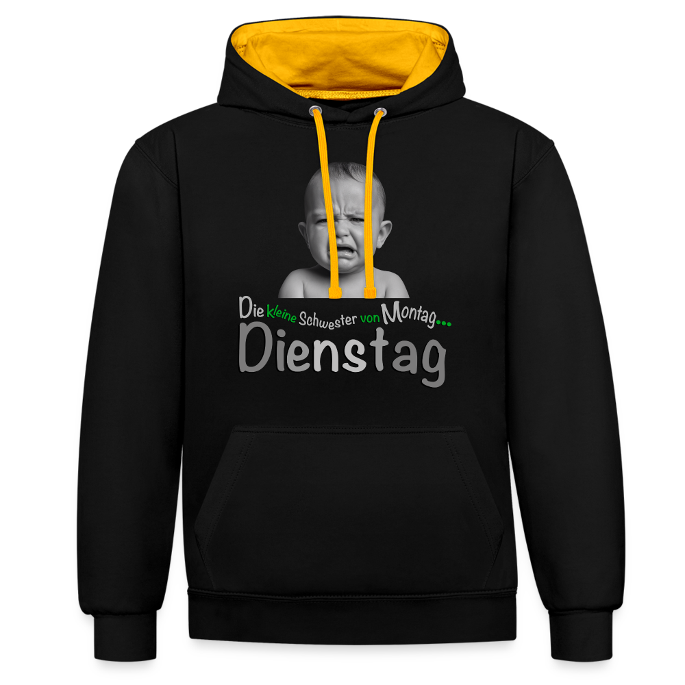 Das T-Shirt für Dienstags - Schwarz/Gold