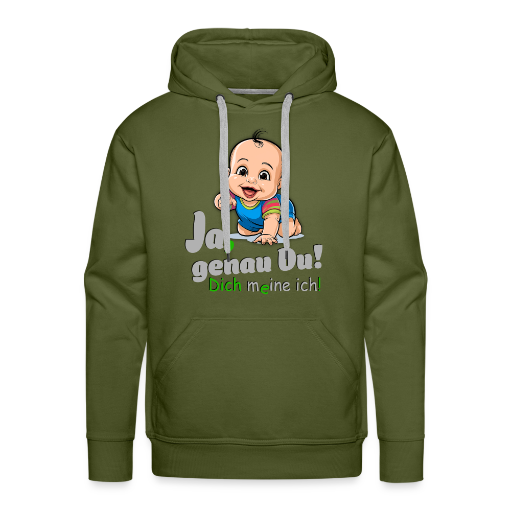 Ja, genau Du - Hoodie - Olivgrün