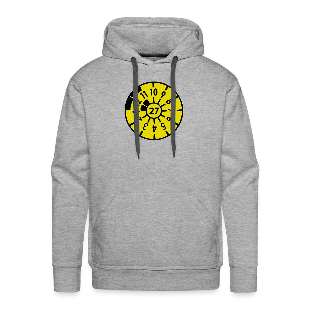 Lustiger TÜV-Plaketten Hoodie – Das Must-have für jeden Autofan - Grau meliert