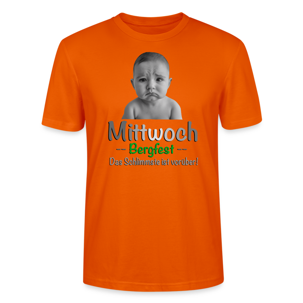 Mittwoch, endlich Bergfest - T-Shirt - Tieforange