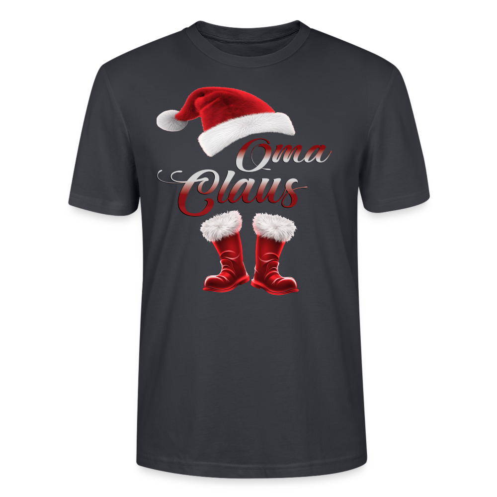 Oma Claus T-Shirt - Dunkles Graublau