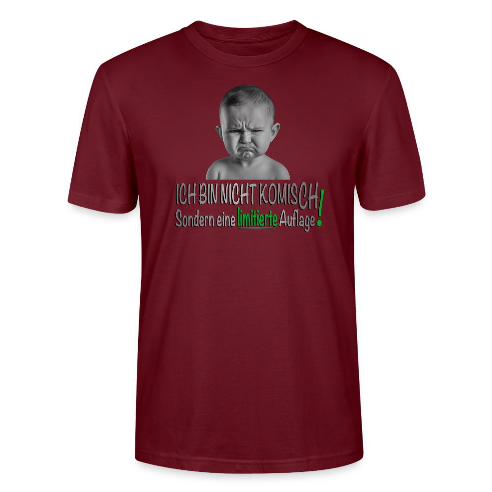Ich bin nicht komisch T-Shirt - Burgunderrot