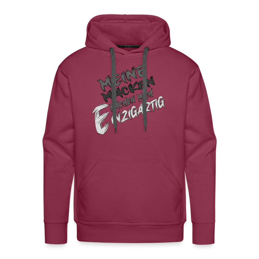 Einzigartige Macken Premium Hoodie - Bordeaux