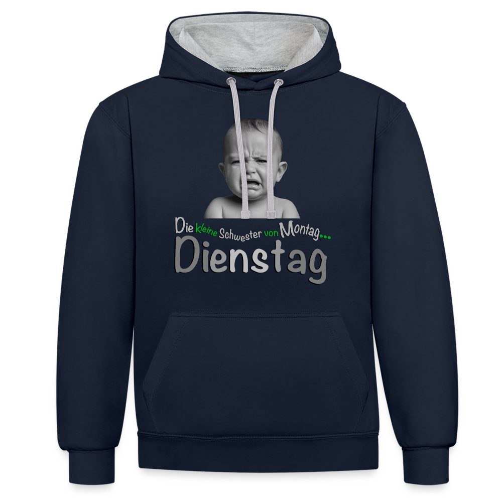 Das T-Shirt für Dienstags - Navy/Grau meliert