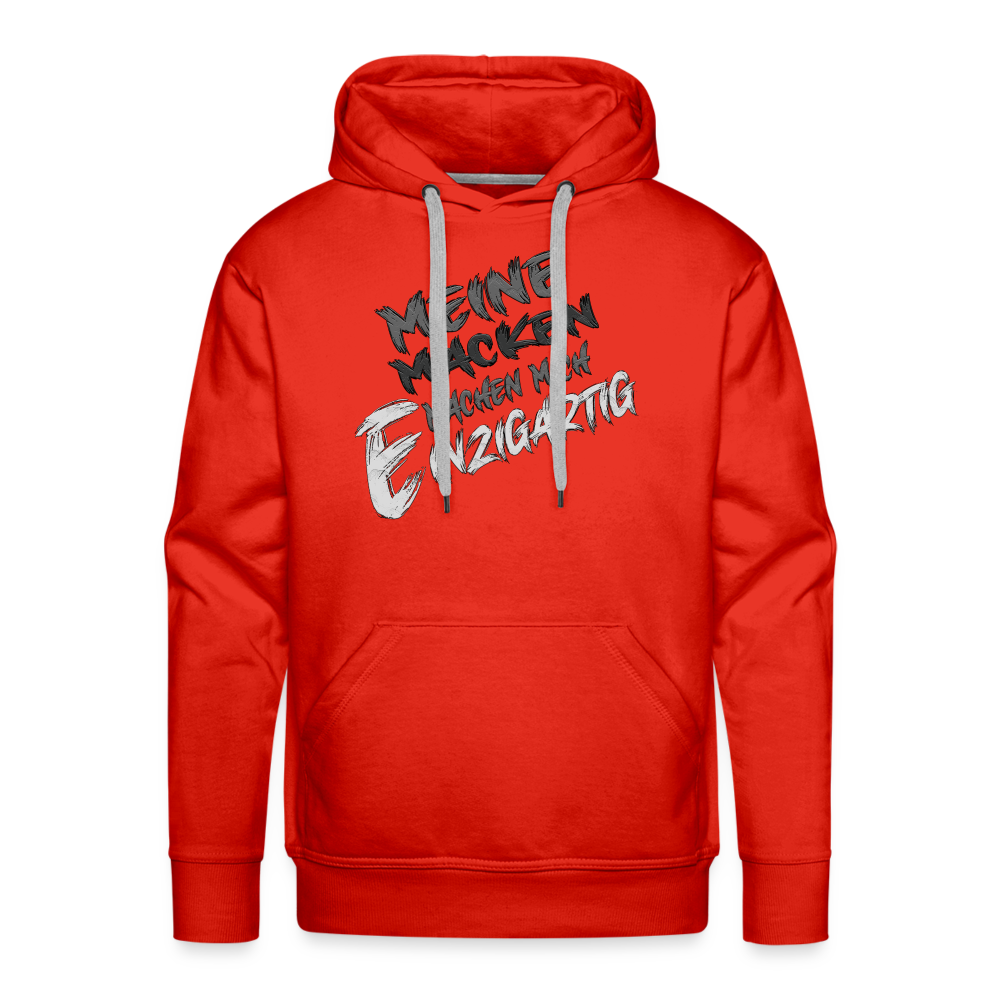 Einzigartige Macken Premium Hoodie - Rot