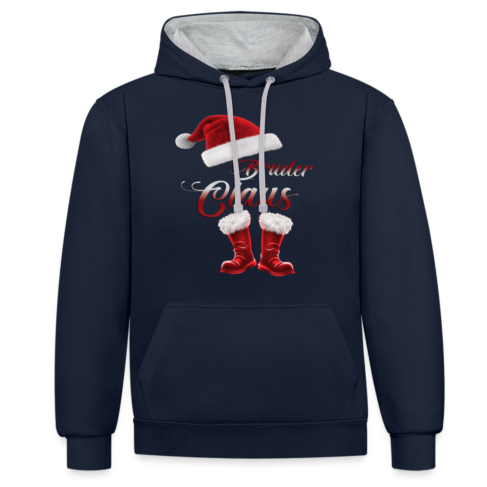 Bruder Claus Hoodie - Navy/Grau meliert