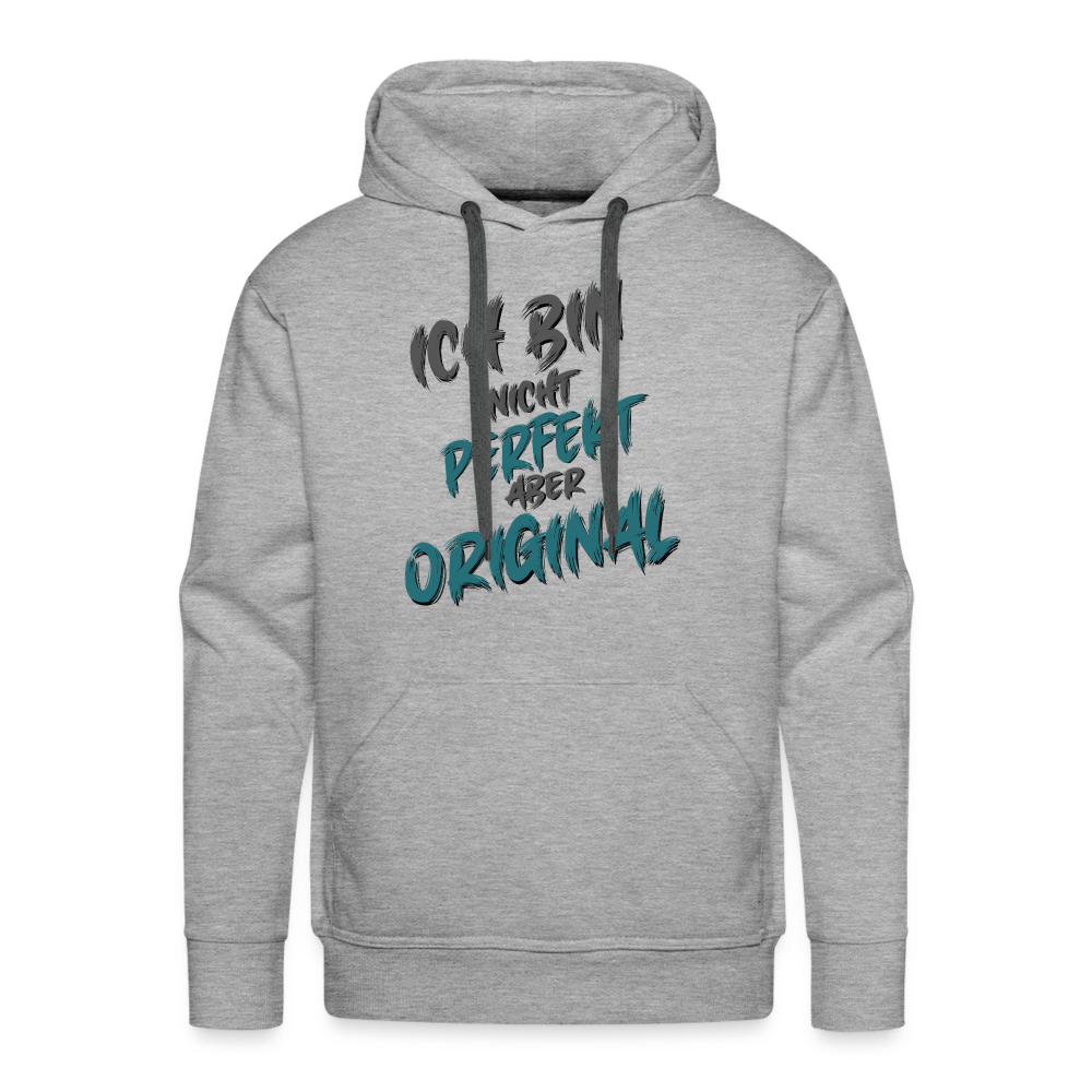 Ich bin nicht perfekt Premium Hoodie - Grau meliert