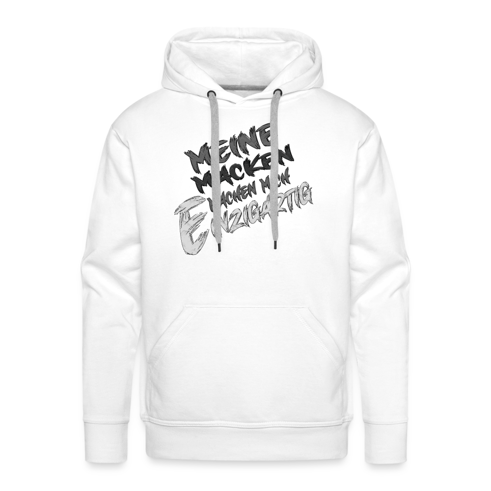 Einzigartige Macken Premium Hoodie - Weiß