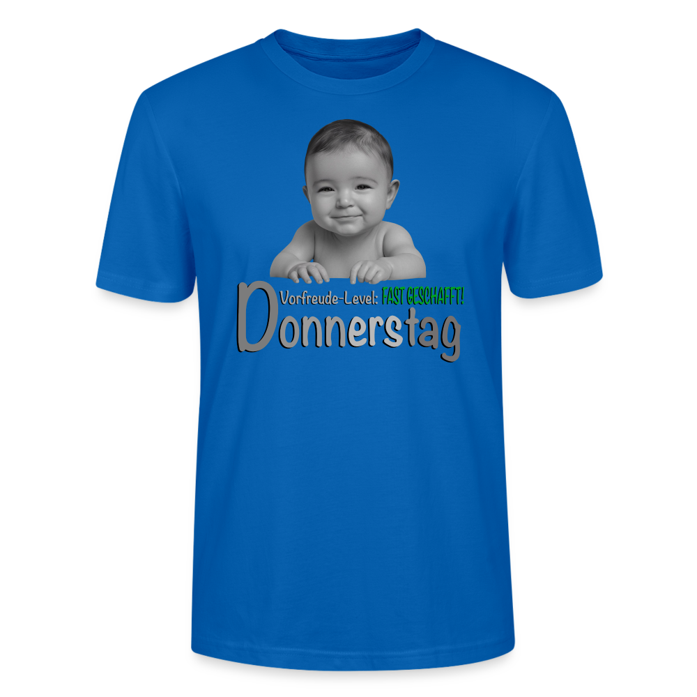 Donnerstag- Vorfreude-Level - T-Shirt - Pfauenblau