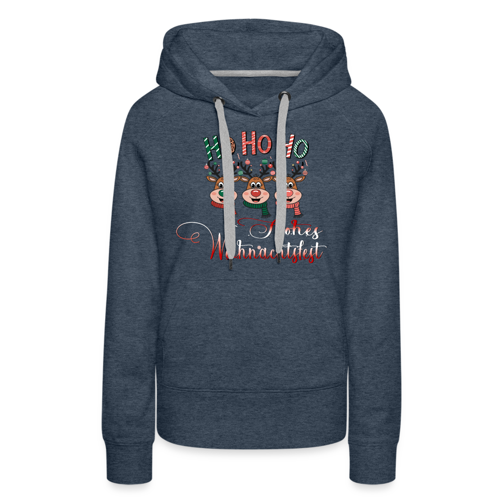 Frohes Weihnachtsfest Premium Hoodie - Jeansblau