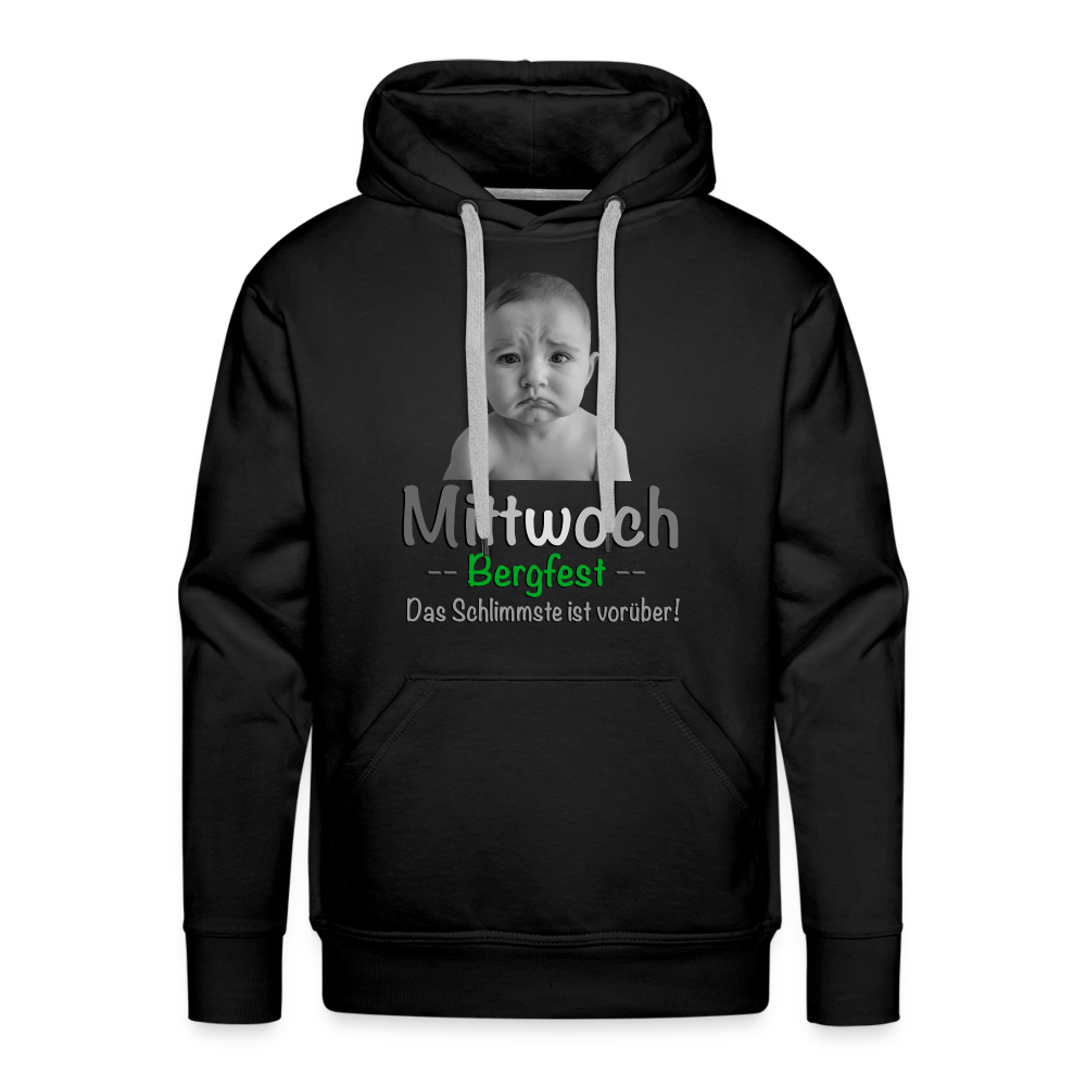 Mittwoch endlich Bergfest Hoodie - Schwarz