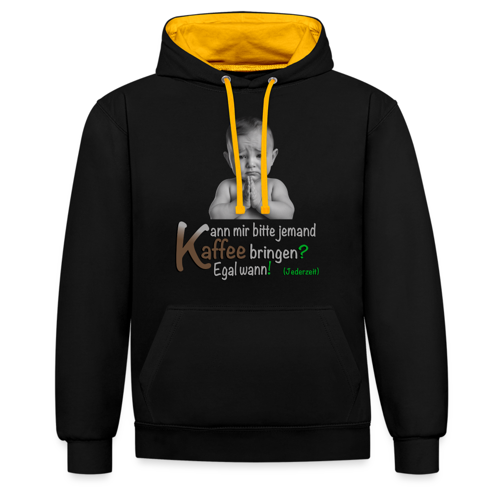 Der Hoodie für kostenlosen Kaffee ✅ - Schwarz/Gold