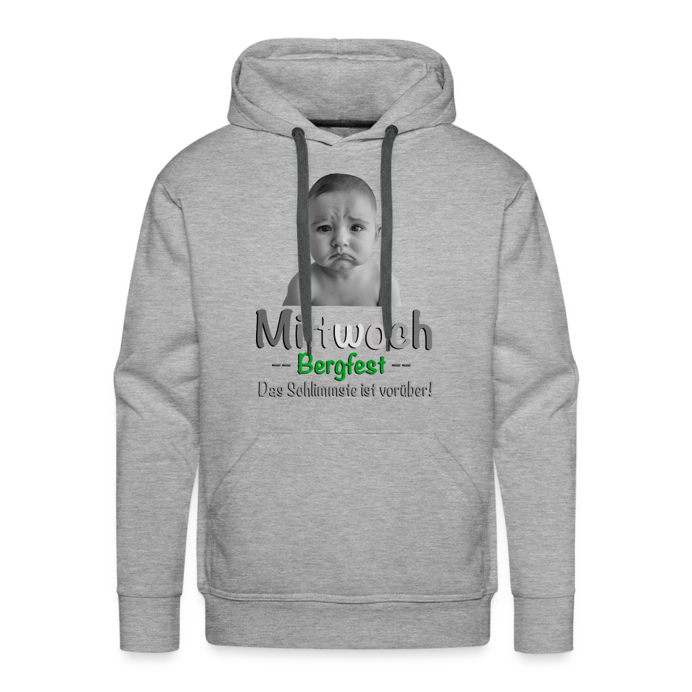 Mittwoch endlich Bergfest Hoodie - Grau meliert