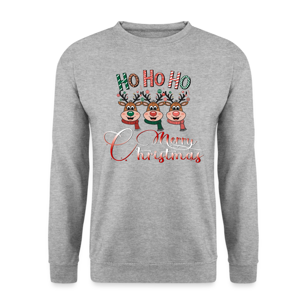 Merry Christmas Pullover - Weißgrau meliert