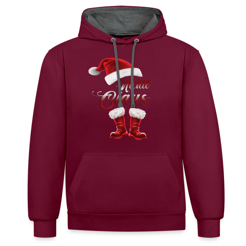 Nichte Claus Hoodie - Weinrot/Anthrazit