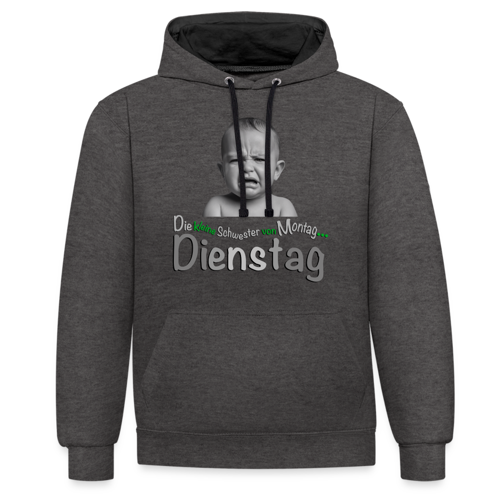 Das T-Shirt für Dienstags - Anthrazit/Schwarz