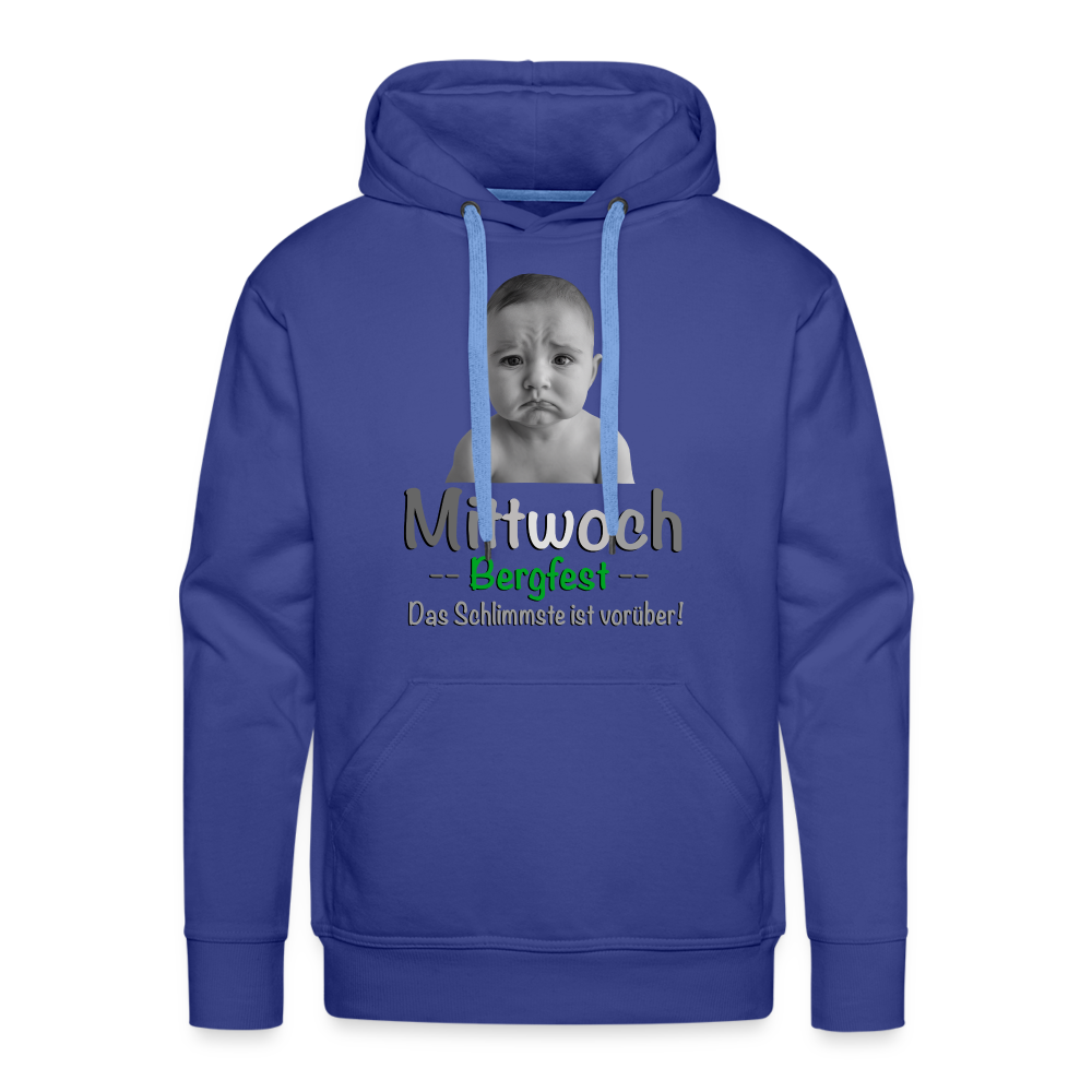 Mittwoch endlich Bergfest Hoodie - Königsblau