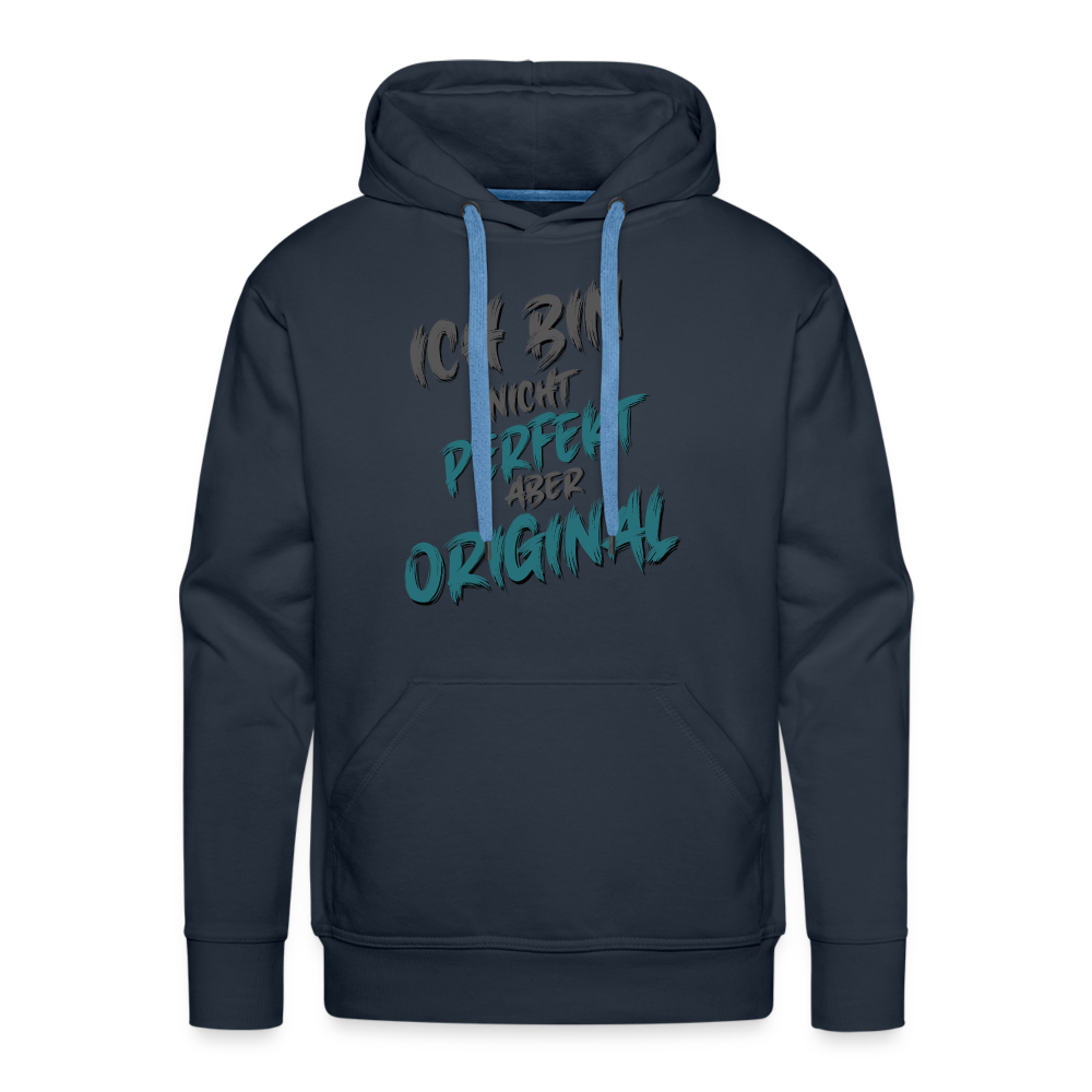 Ich bin nicht perfekt Premium Hoodie - Navy