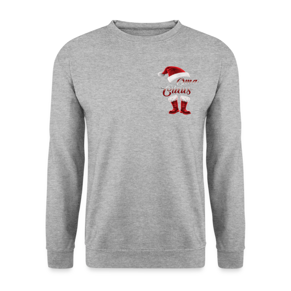 Oma Claus Festtagspullover - Weißgrau meliert