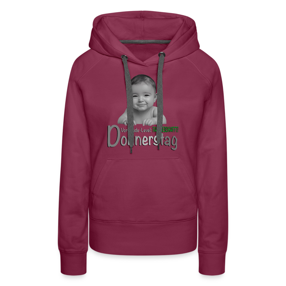 Donnerstag- Vorfreude-Level - Hoodie - Bordeaux