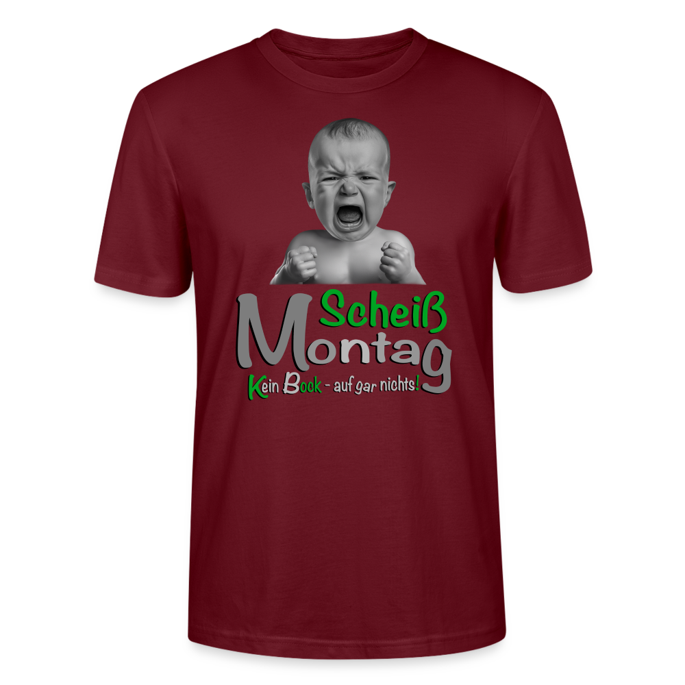 Montag ist ätzend T-Shirt - Burgunderrot