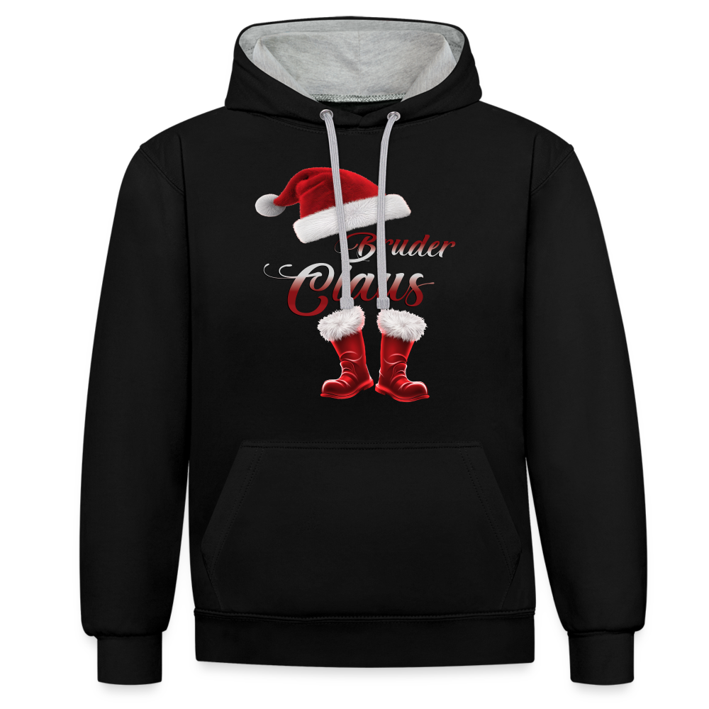 Bruder Claus Hoodie - Schwarz/Grau meliert