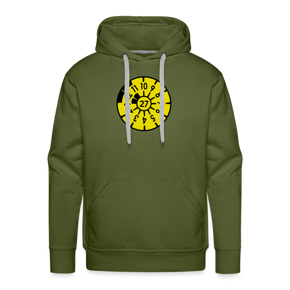 Lustiger TÜV-Plaketten Hoodie – Das Must-have für jeden Autofan - Olivgrün