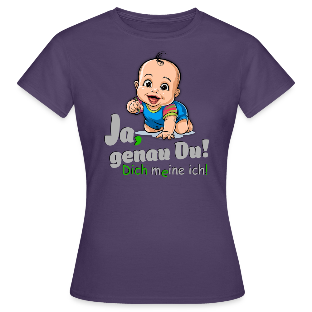 Ja genau du T-Shirt - Dunkellila