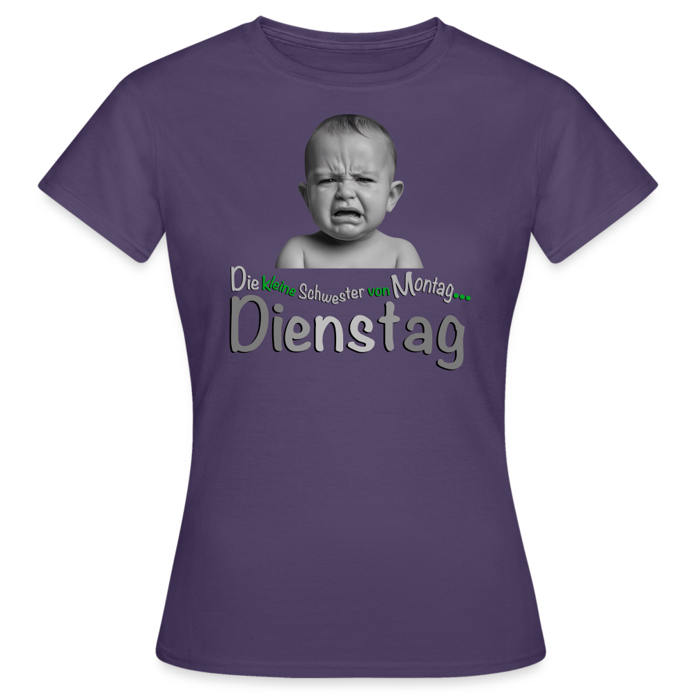 Das T-Shirt für Dienstags------- - Dunkellila