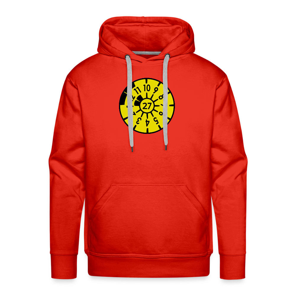 Lustiger TÜV-Plaketten Hoodie – Das Must-have für jeden Autofan - Rot
