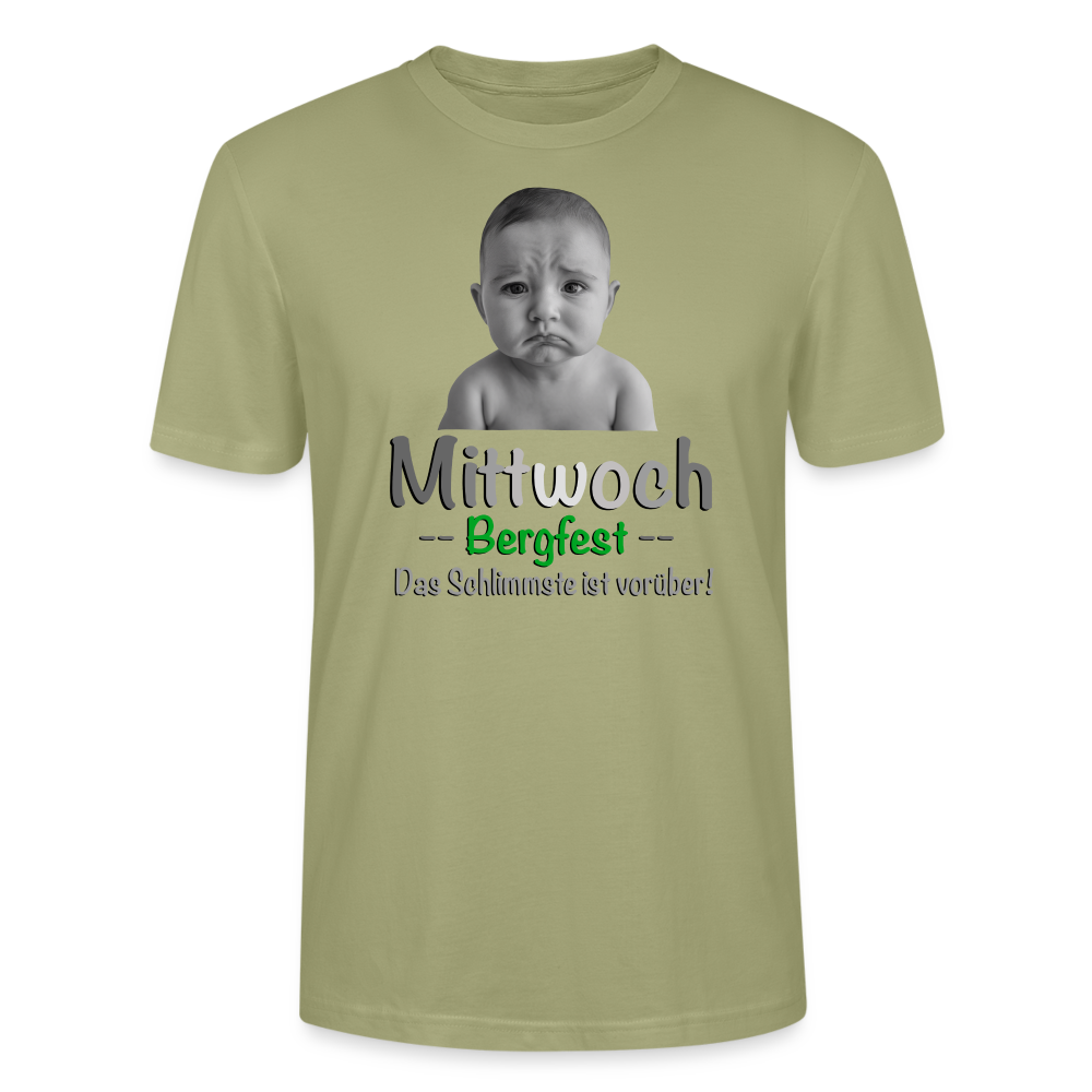 Mittwoch, endlich Bergfest - T-Shirt - Nebelgrün