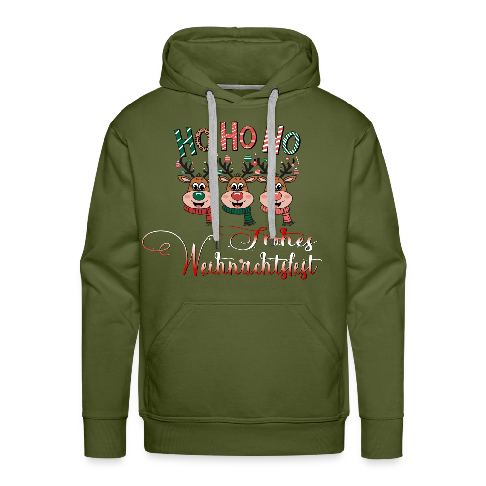 Frohes Weihnachtsfest Premium Hoodie - Olivgrün