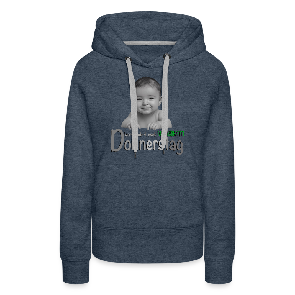 Donnerstag- Vorfreude-Level - Hoodie - Jeansblau