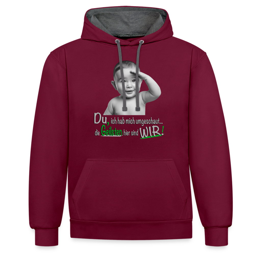 Alles richtig gemacht - Premium Hoodie 😉 - Weinrot/Anthrazit