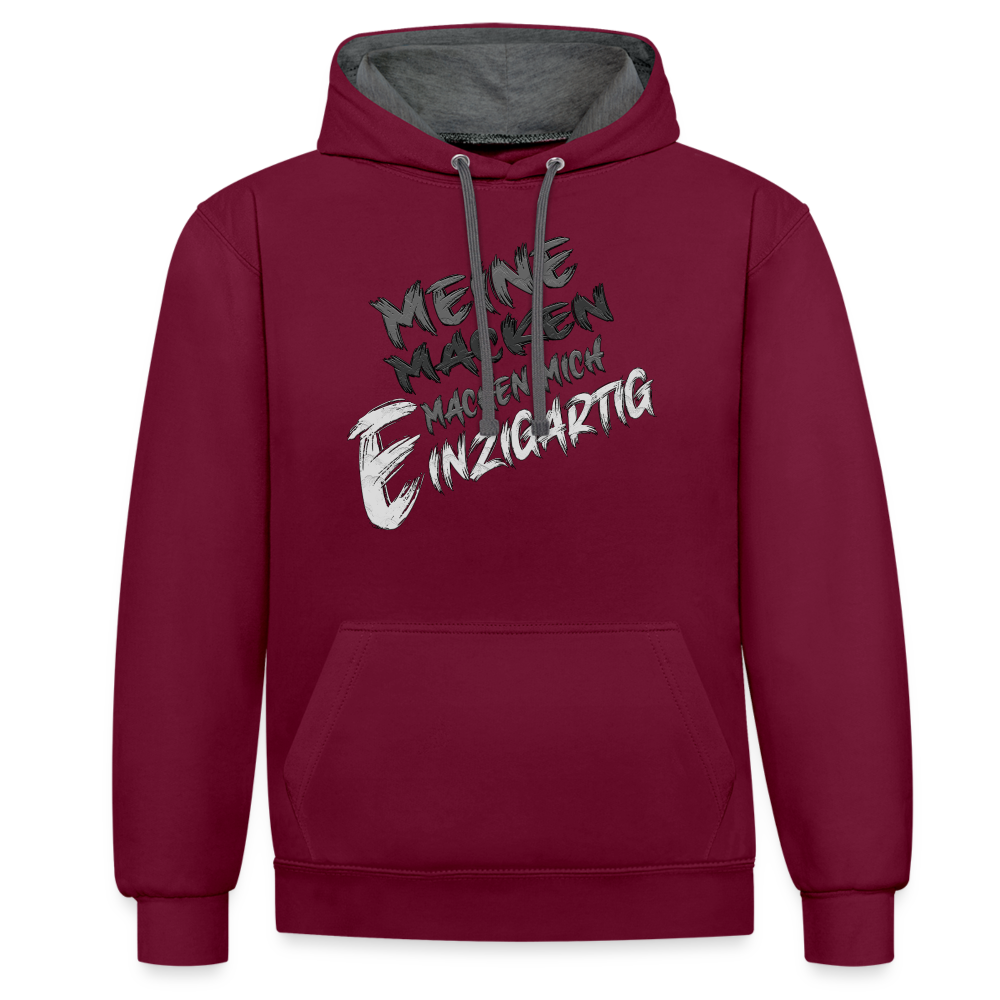 Einzigartige Macken - Weinrot/Anthrazit
