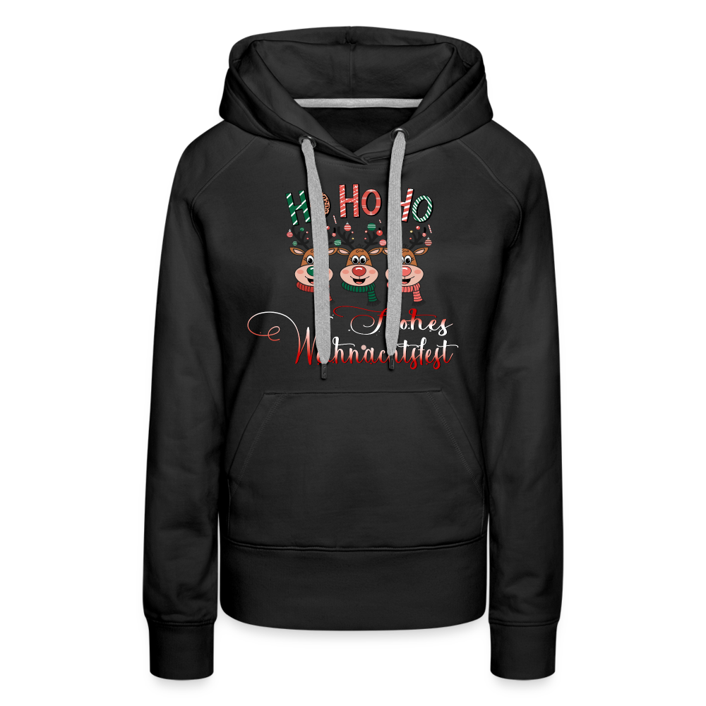 Frohes Weihnachtsfest Premium Hoodie - Schwarz