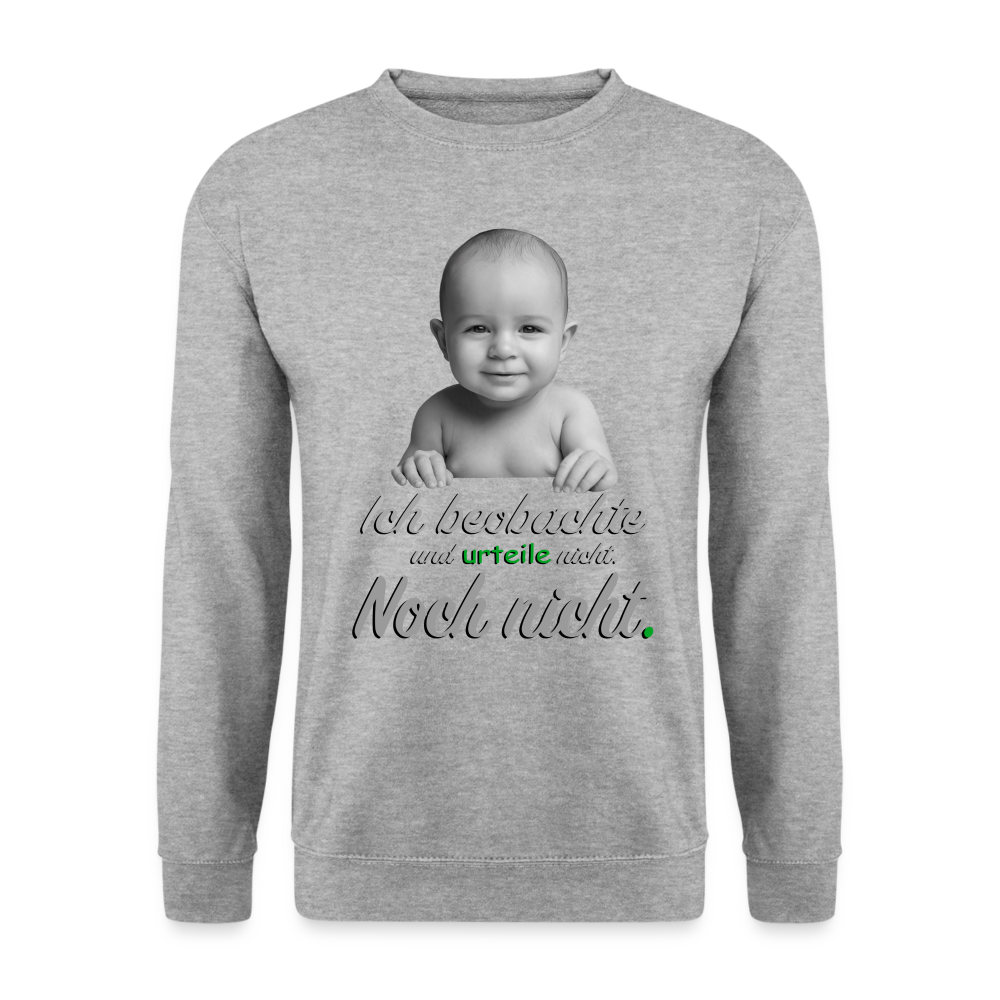 Ich beobachte nicht - Sweater - Weißgrau meliert