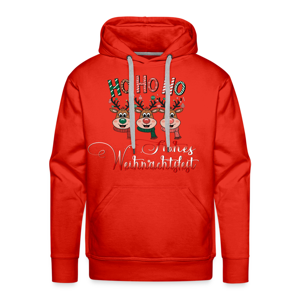 Frohes Weihnachtsfest Premium Hoodie - Rot