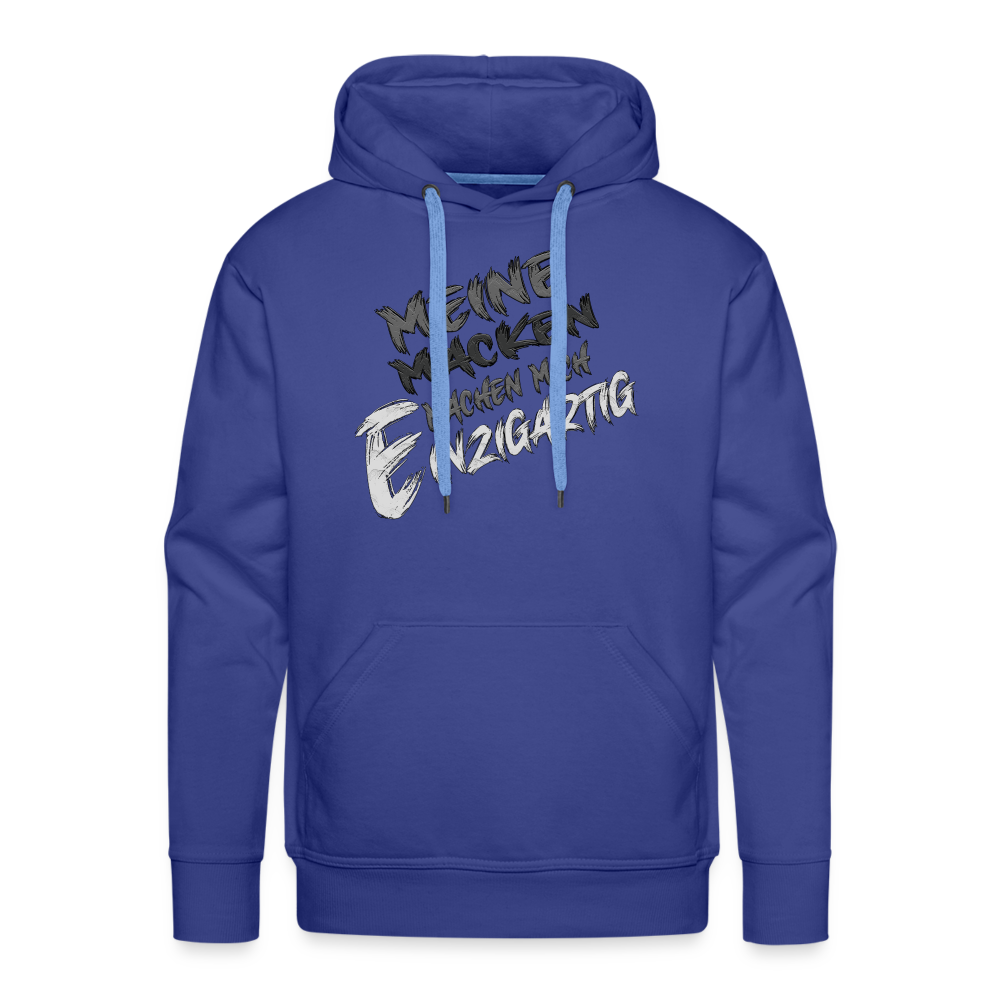 Einzigartige Macken Premium Hoodie - Königsblau