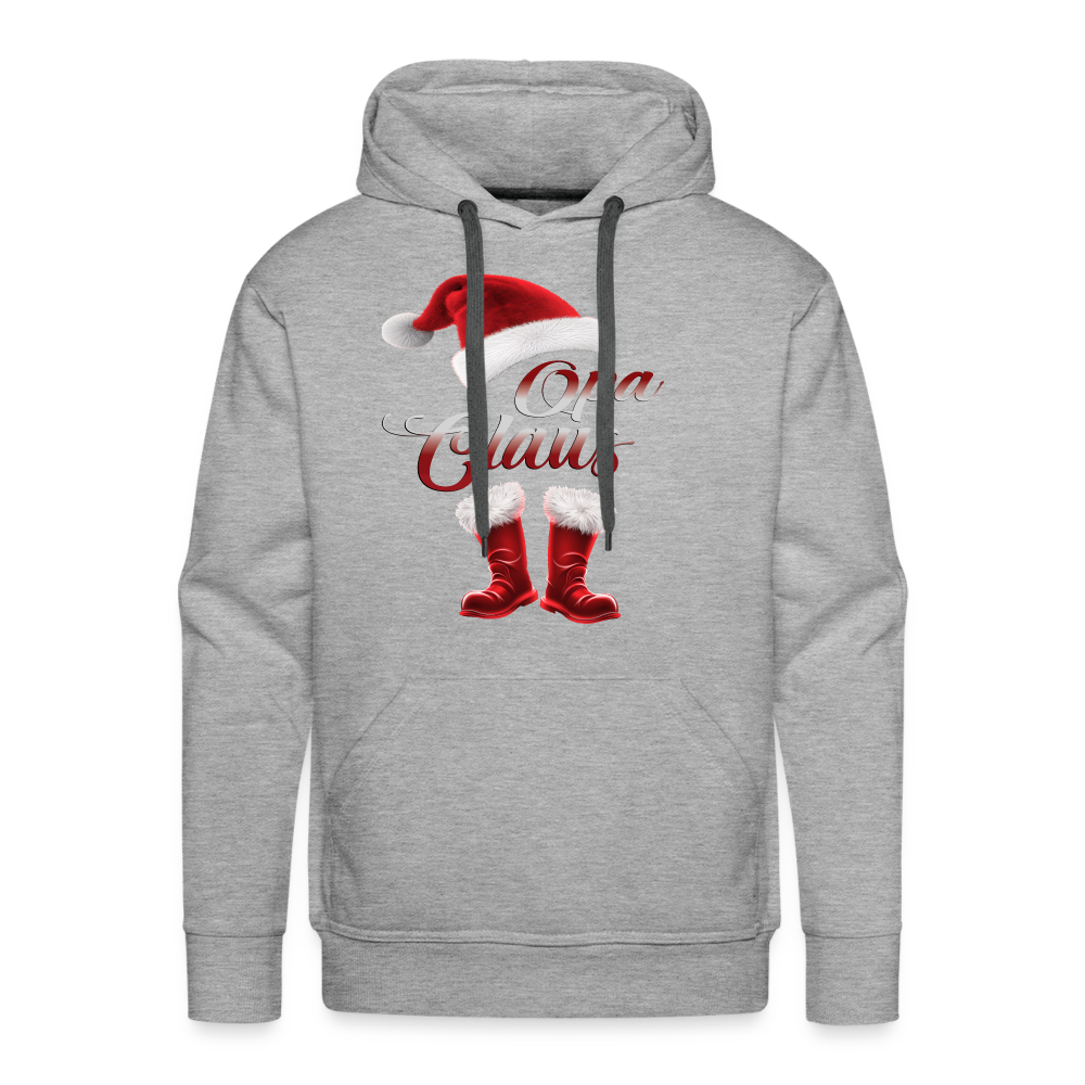 Opa Claus Premium Hoodie - Grau meliert