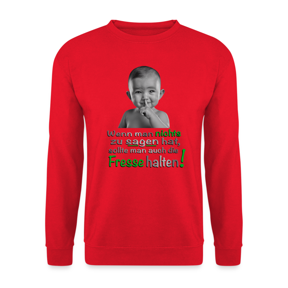Frecher Pullover mit witzigem Motiv - Rot