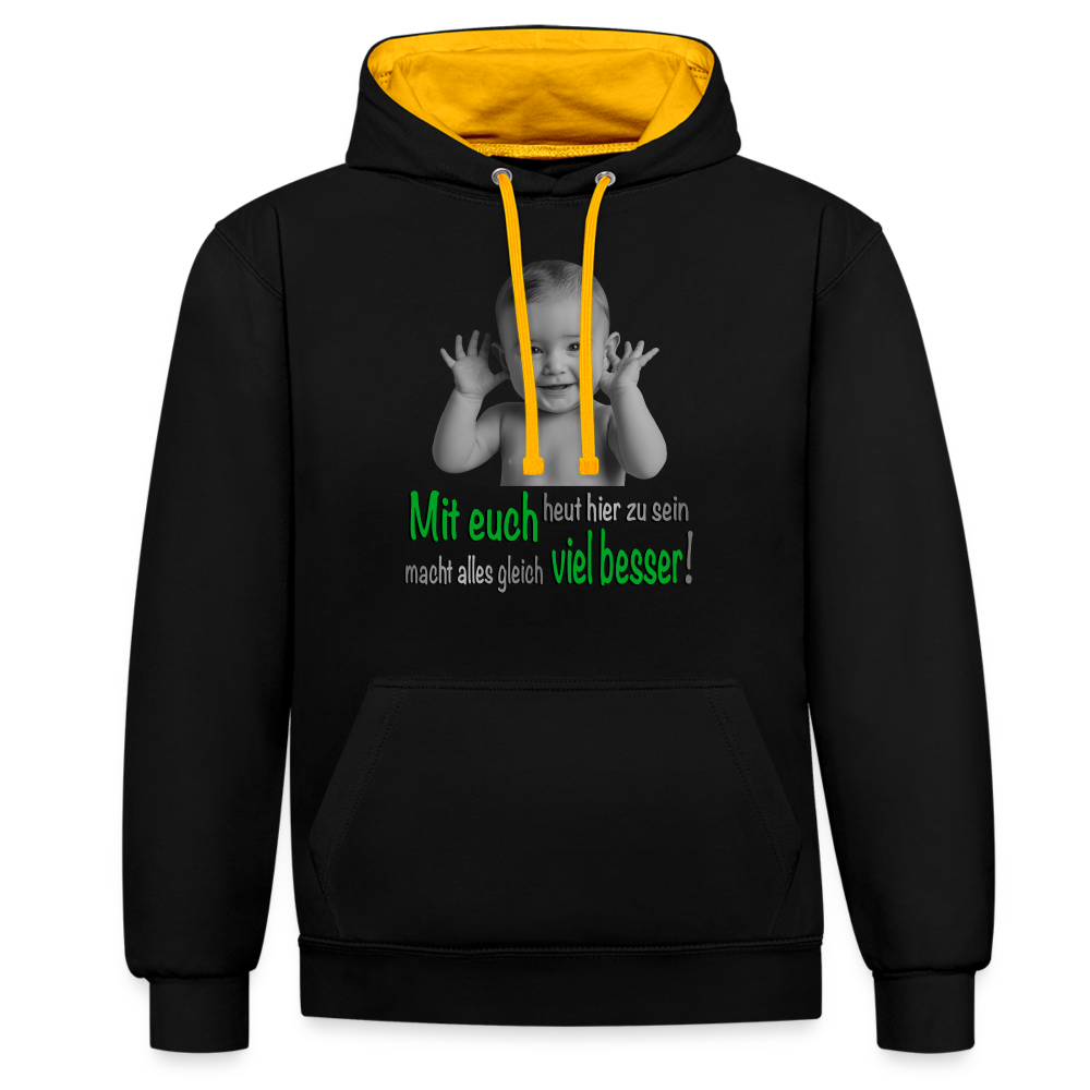 Mit euch viel besser 2 Color Hoodie - Schwarz/Gold