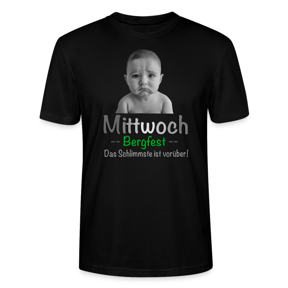 Mittwoch, endlich Bergfest - T-Shirt - Schwarz