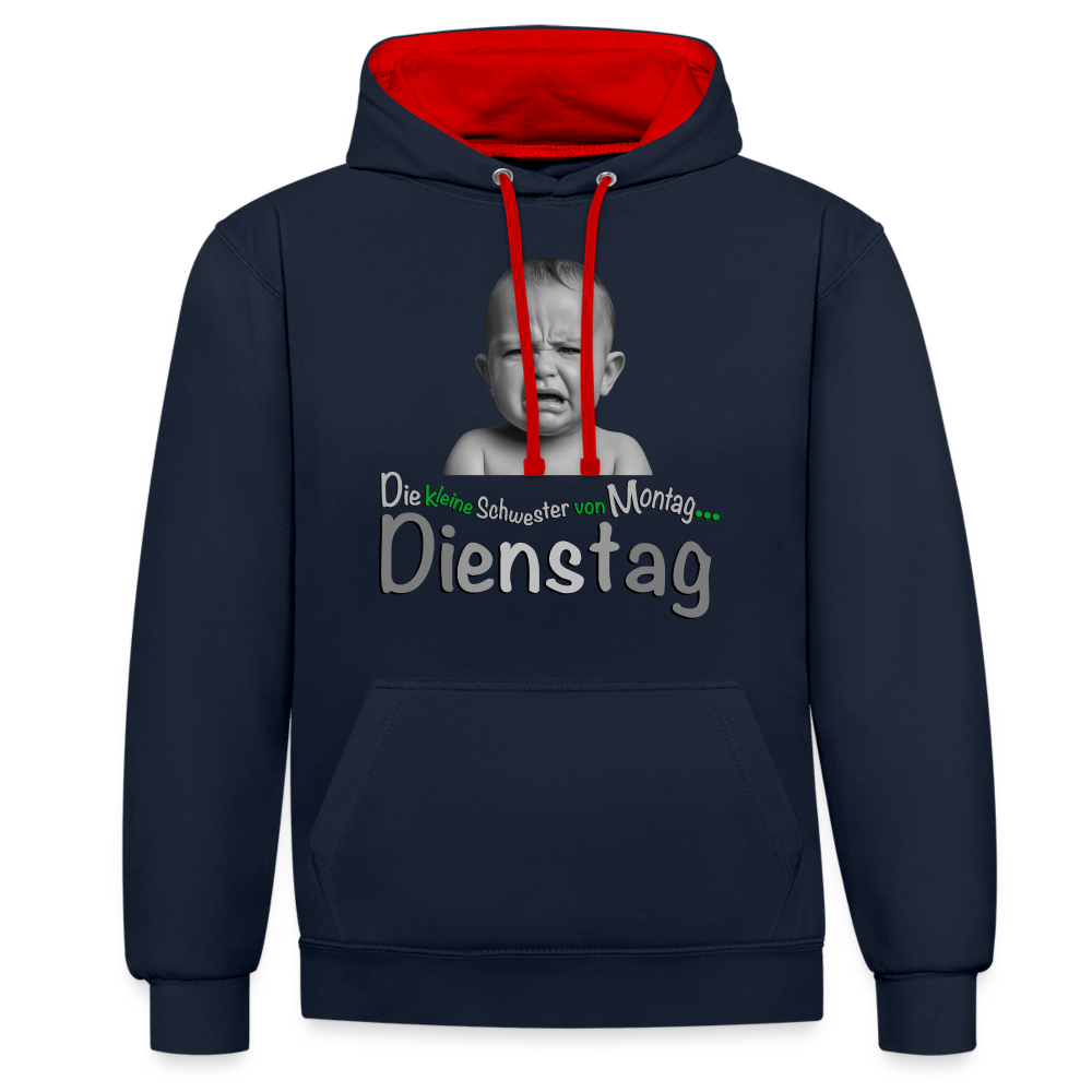 Das T-Shirt für Dienstags - Navy/Rot