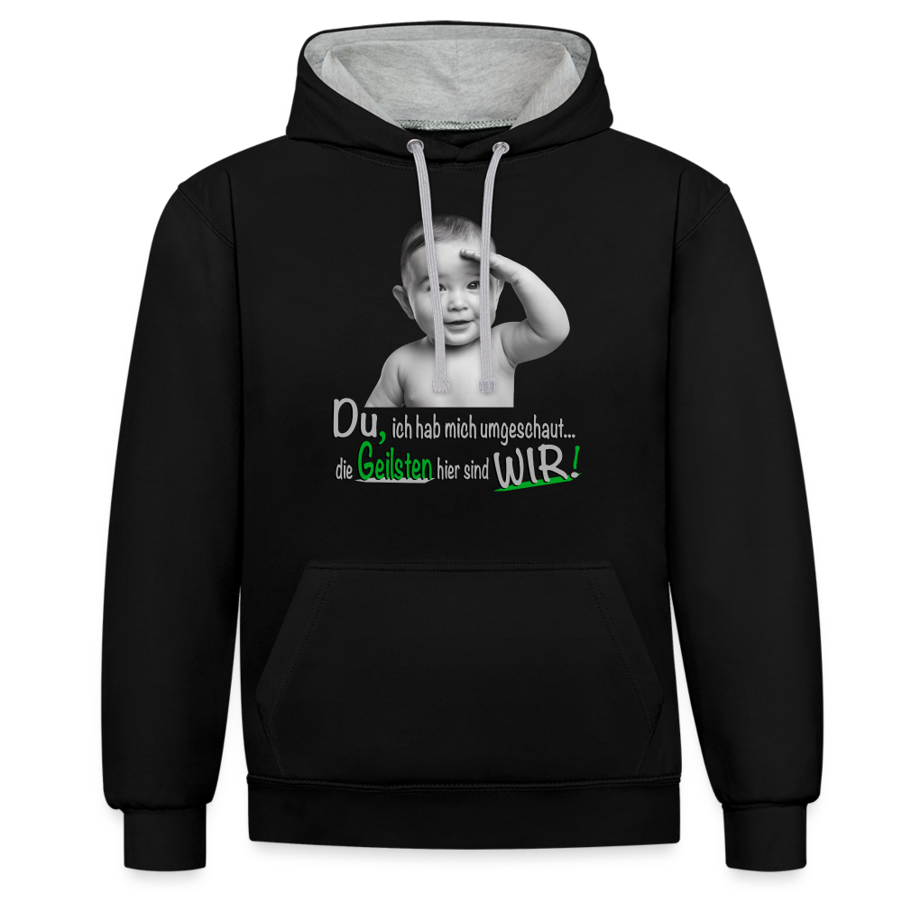 Alles richtig gemacht - Premium Hoodie 😉 - Schwarz/Grau meliert