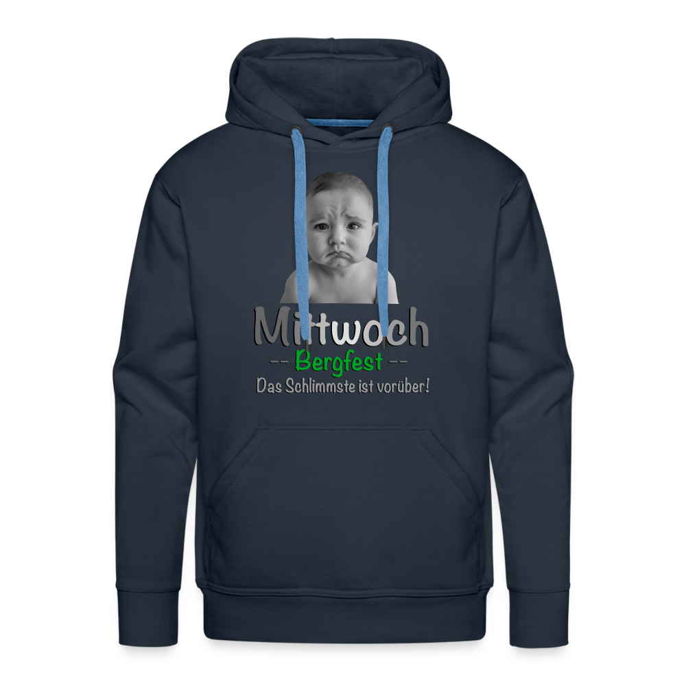 Mittwoch endlich Bergfest Hoodie - Navy