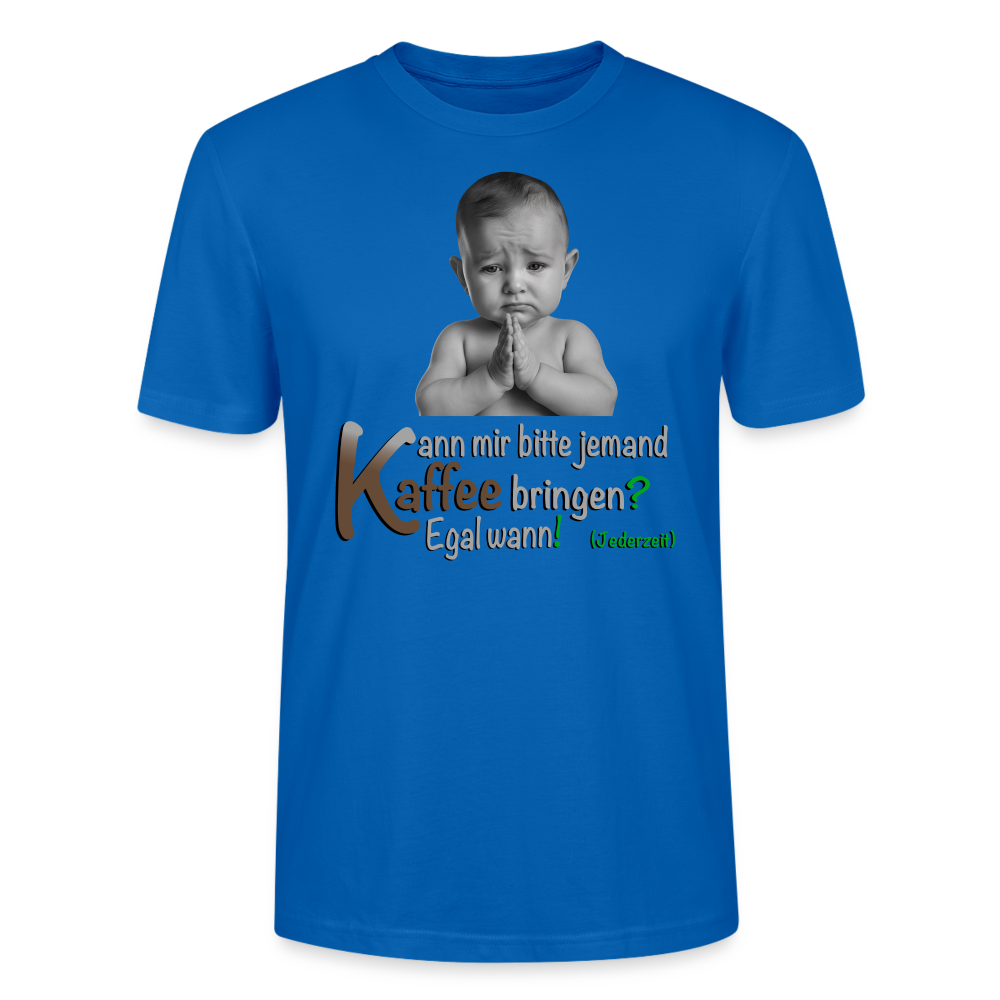 Das Shirt für kostenlosen Kaffee - Pfauenblau