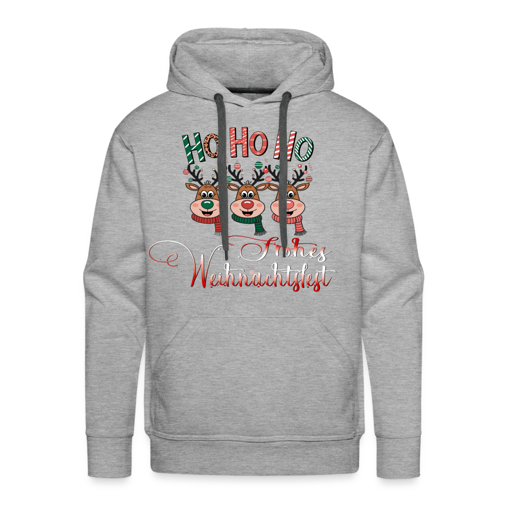 Frohes Weihnachtsfest Premium Hoodie - Grau meliert