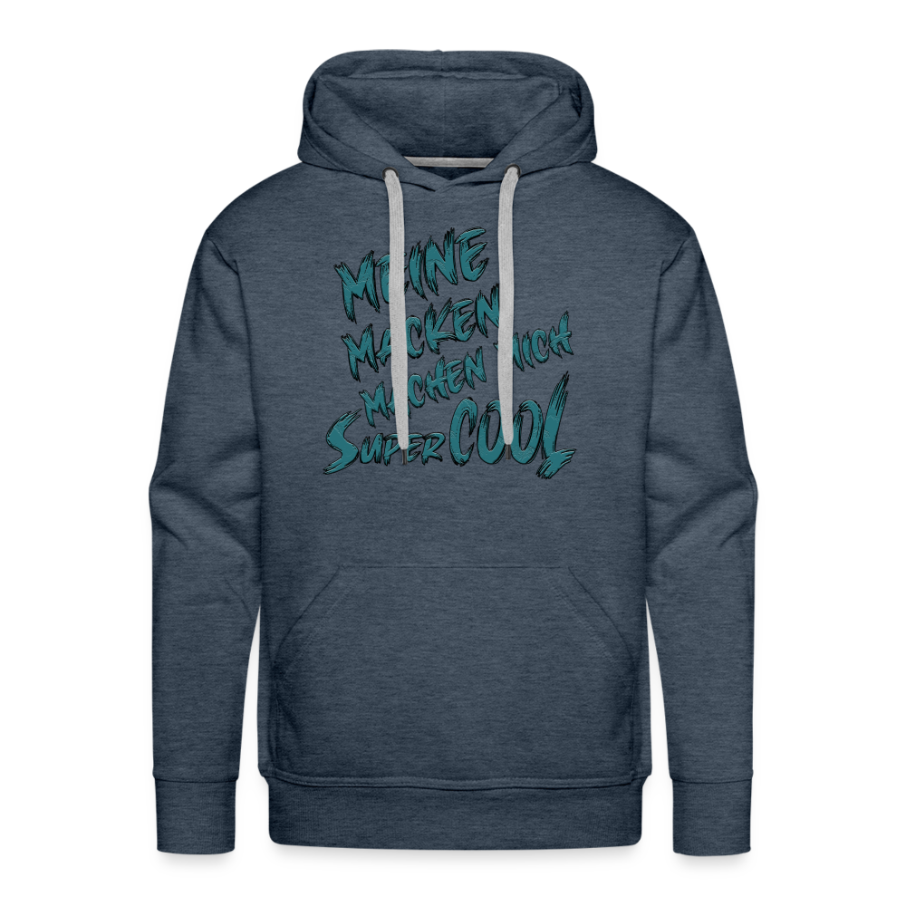Super coole Macken Premium Hoodie - Jeansblau